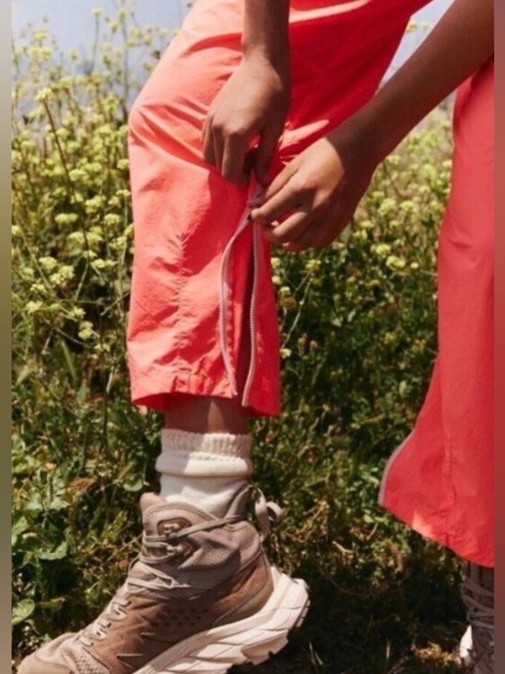 Free People Movement Wind Breaker Neon Coral Pants - Picture 3 of 7